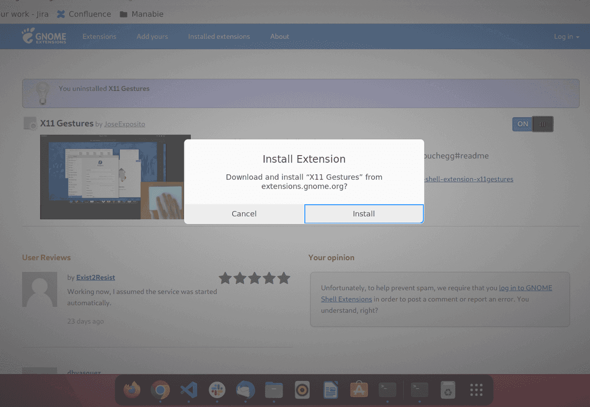 Cài extension trên GNOME